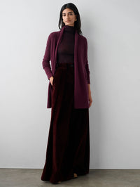 Cashmere trapeze cardigan - Midnight Plum