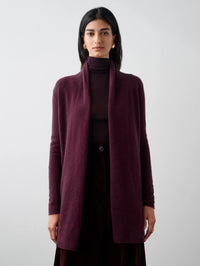 Cashmere trapeze cardigan - Midnight Plum
