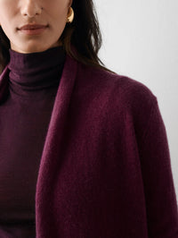 Cashmere trapeze cardigan - Midnight Plum