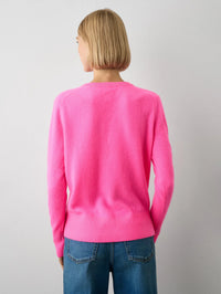 Essential cashmere v-neck- Pink Glow