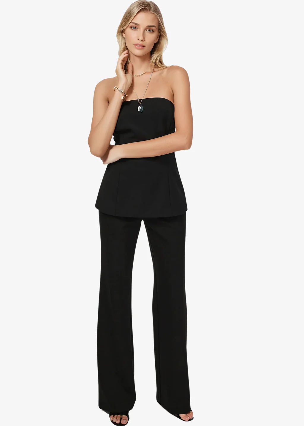 Lu wide leg pants- black