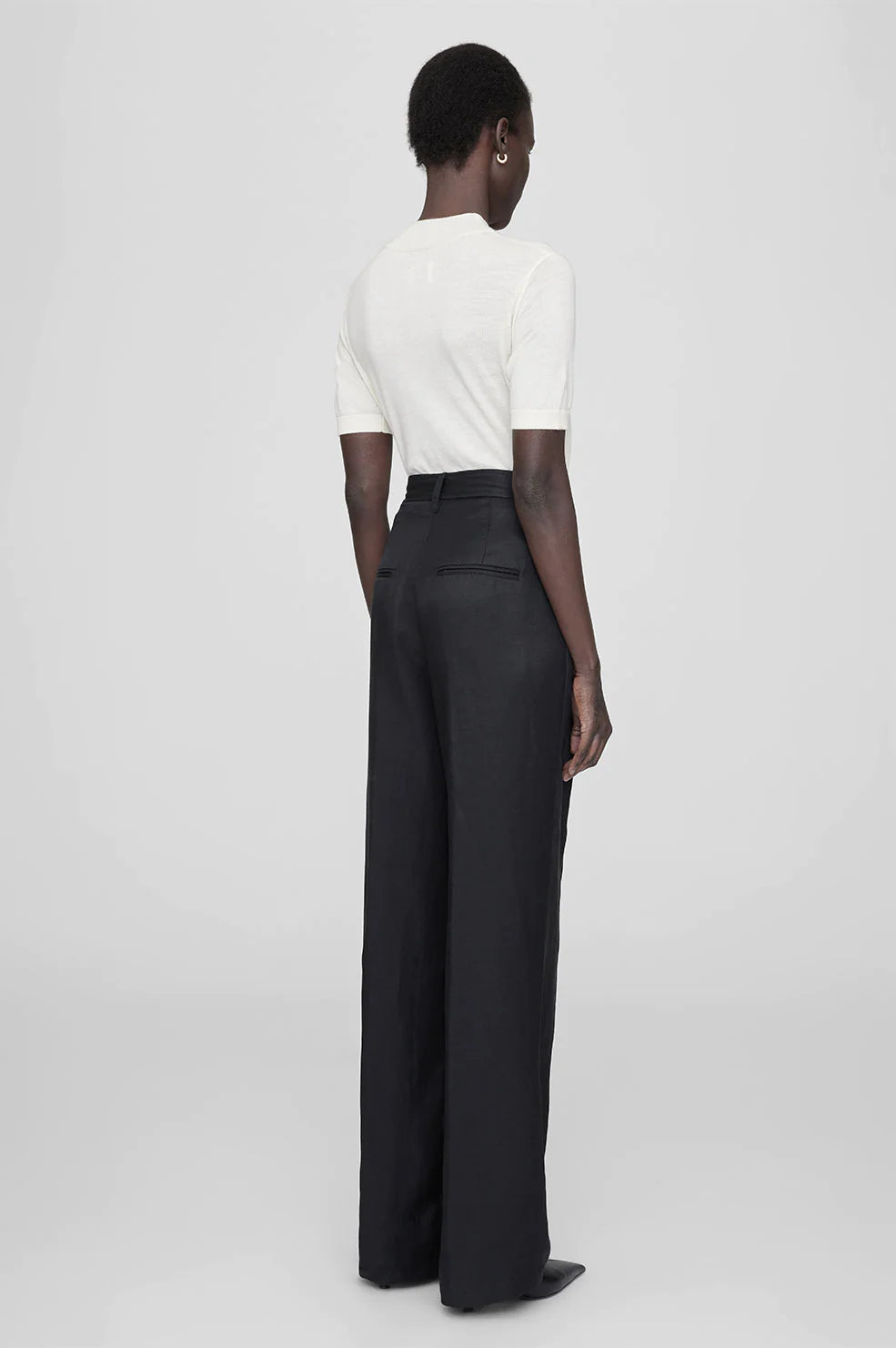 Carrie Pant - Black linen