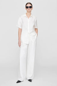Carrie Pant - white linen