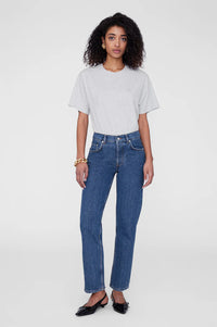 lili tee monogram heather grey