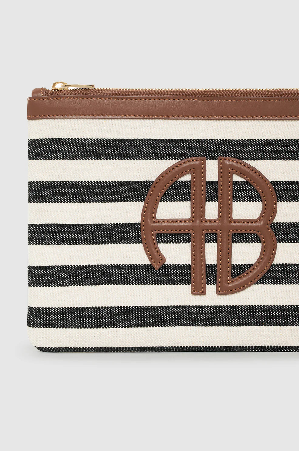 Lili pouch - black & natural stripe