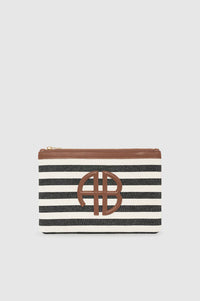 Lili pouch - black & natural stripe