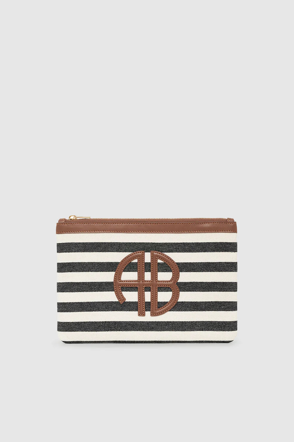 Lili pouch - black & natural stripe