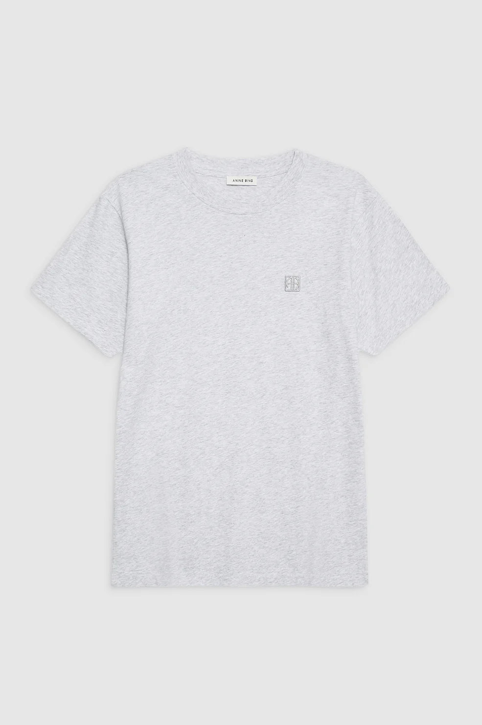 lili tee monogram heather grey