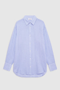 Plaza shirt - blue & white mini stripe