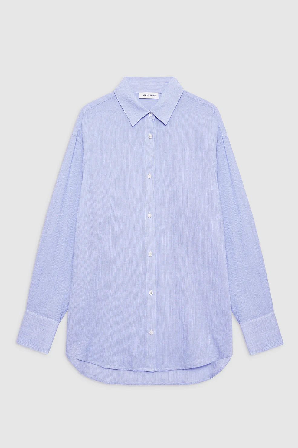 Plaza shirt - blue & white mini stripe