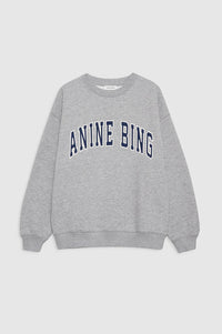Spencer sweatshirt - heather grey w/ navy