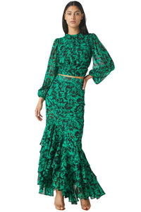 Beatriz top - Emerald Abstract