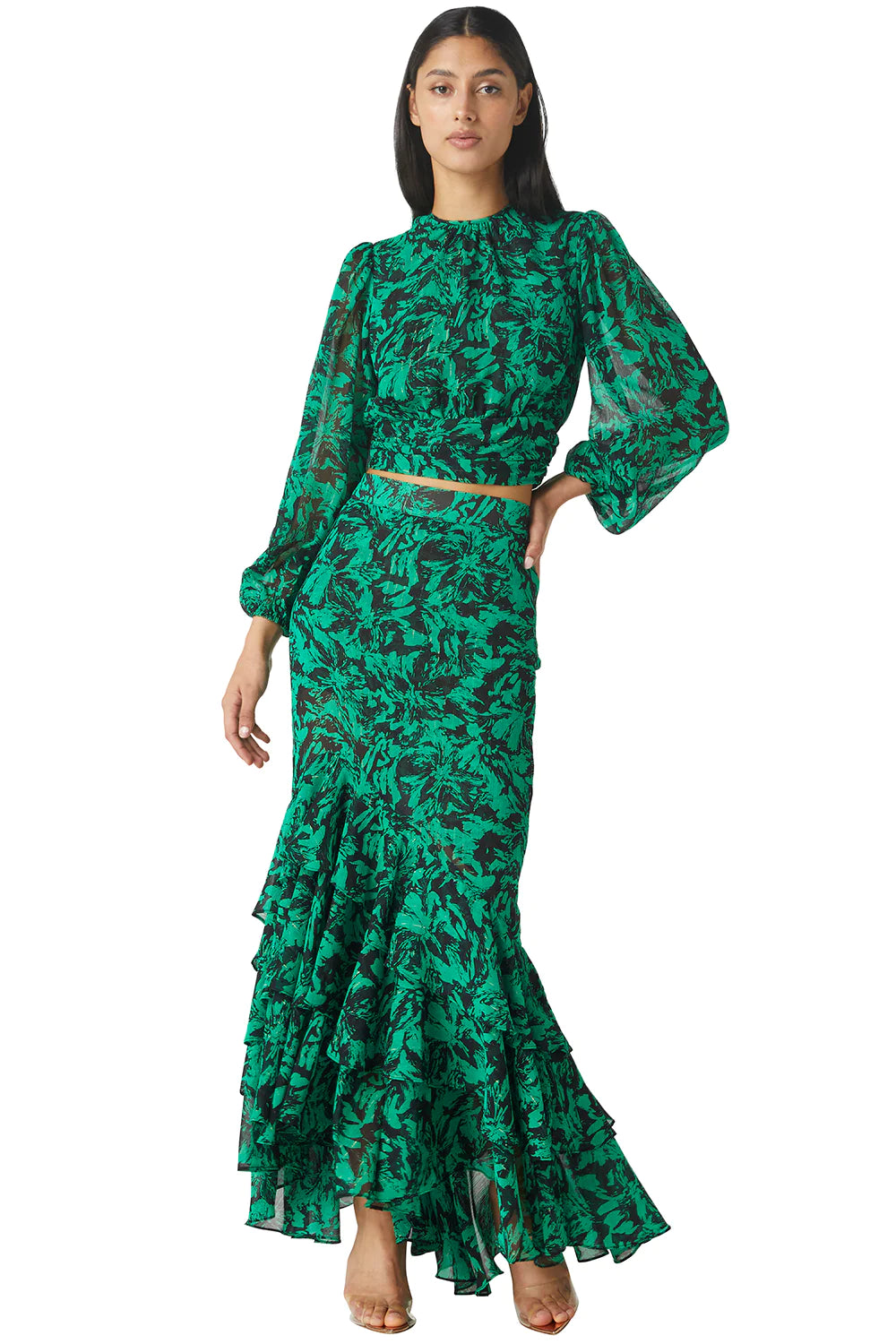 Beatriz top - Emerald Abstract