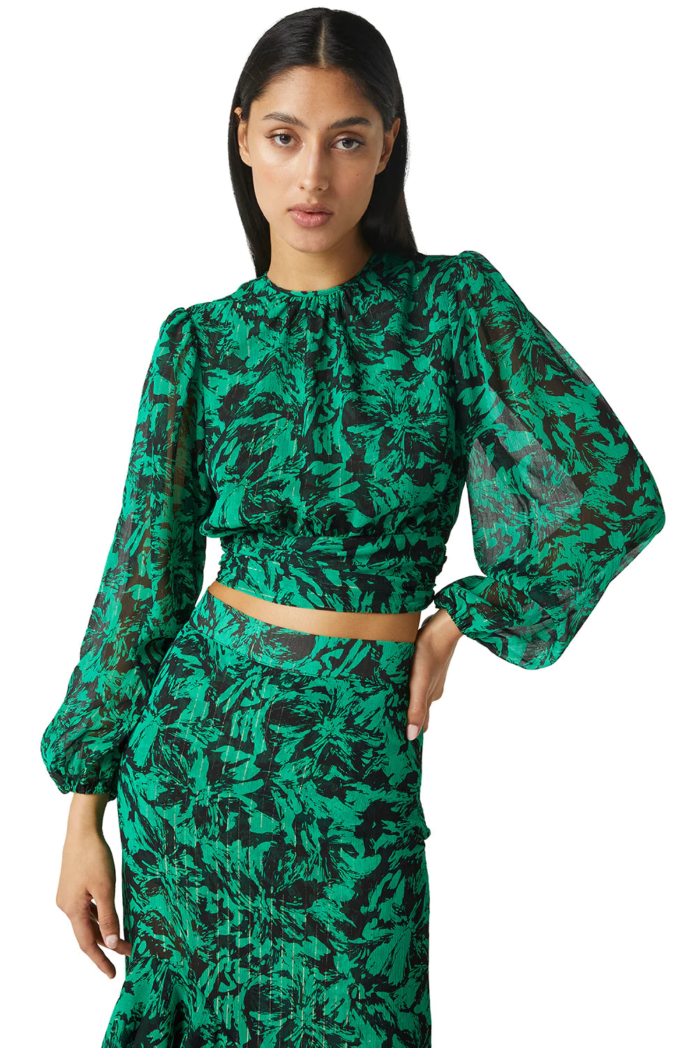 Beatriz top - Emerald Abstract