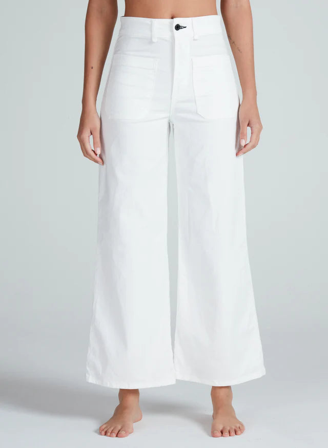 cropped sailor twill - ivory