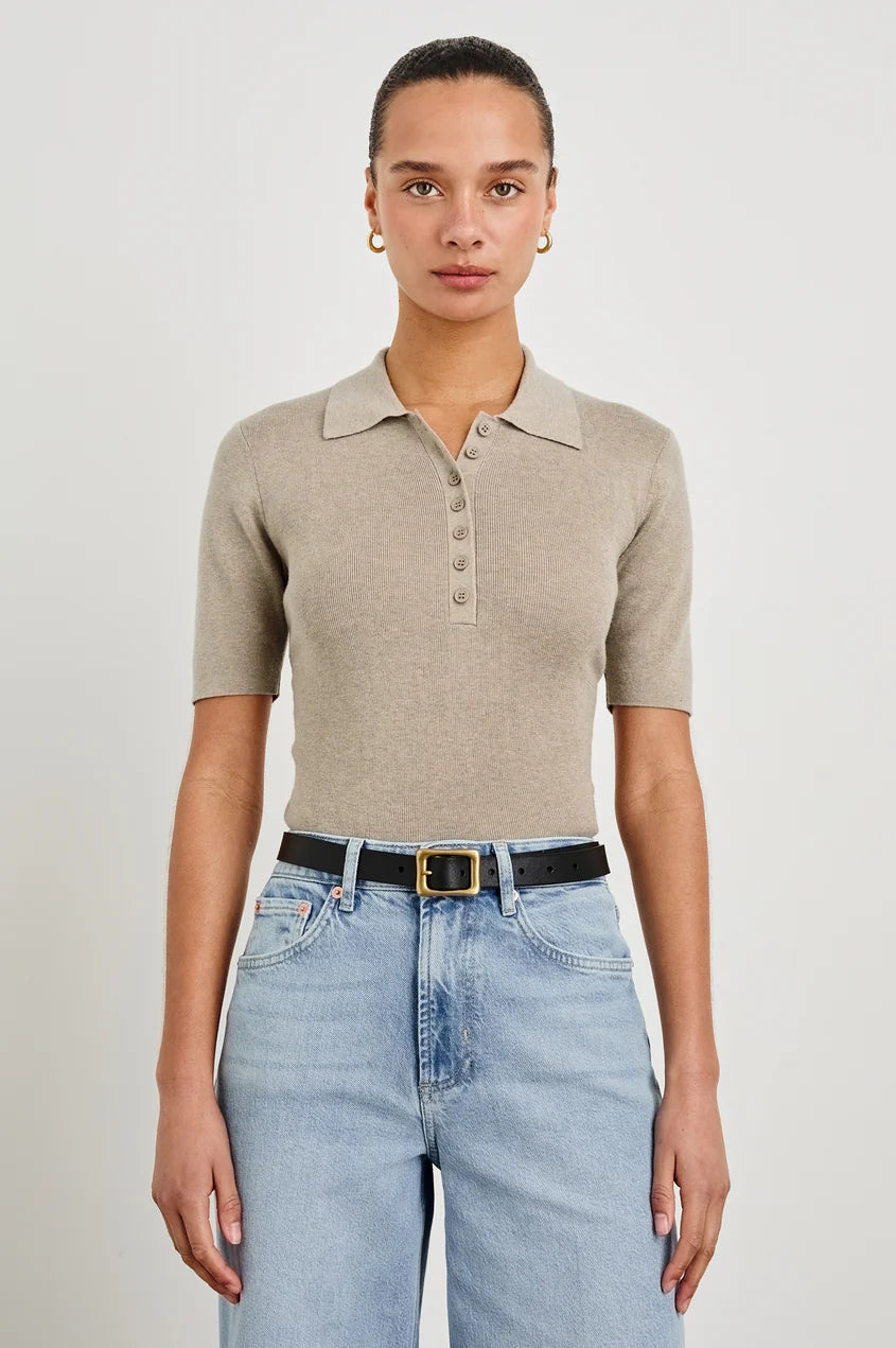 The Court Polo - heather oat
