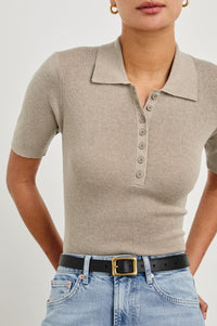 The Court Polo - heather oat