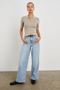 The Court Polo - heather oat