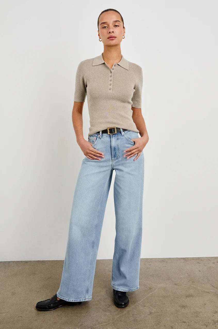 The Court Polo - heather oat