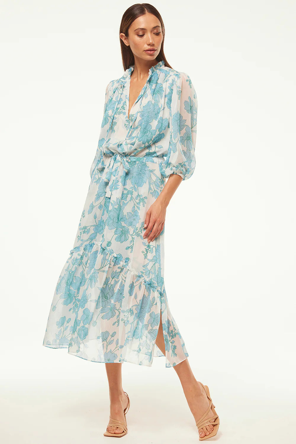 Olivia dress - Turquoise Flora