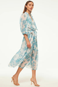 Olivia dress - Turquoise Flora