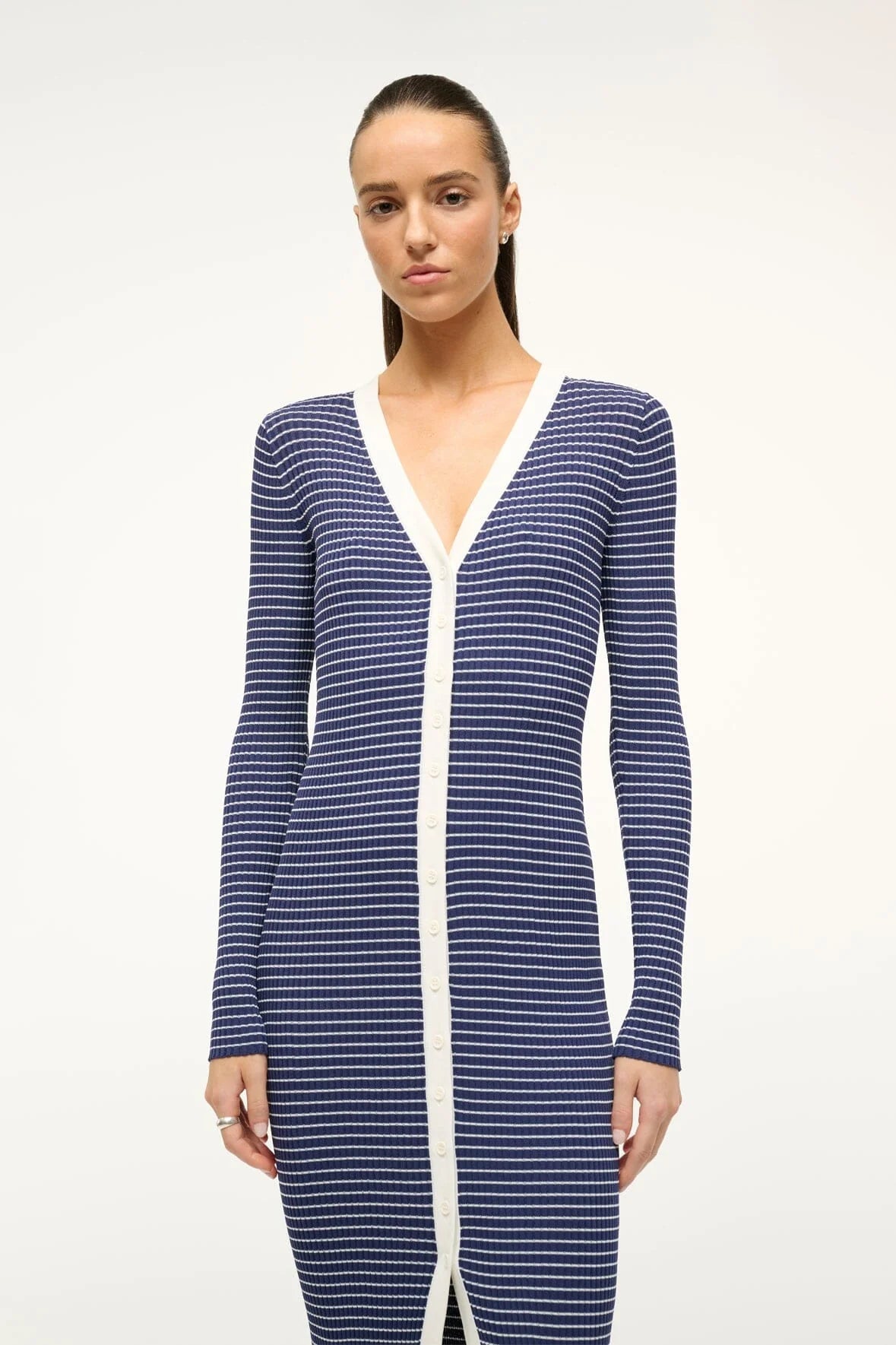 Shoko - Navy micro stripe