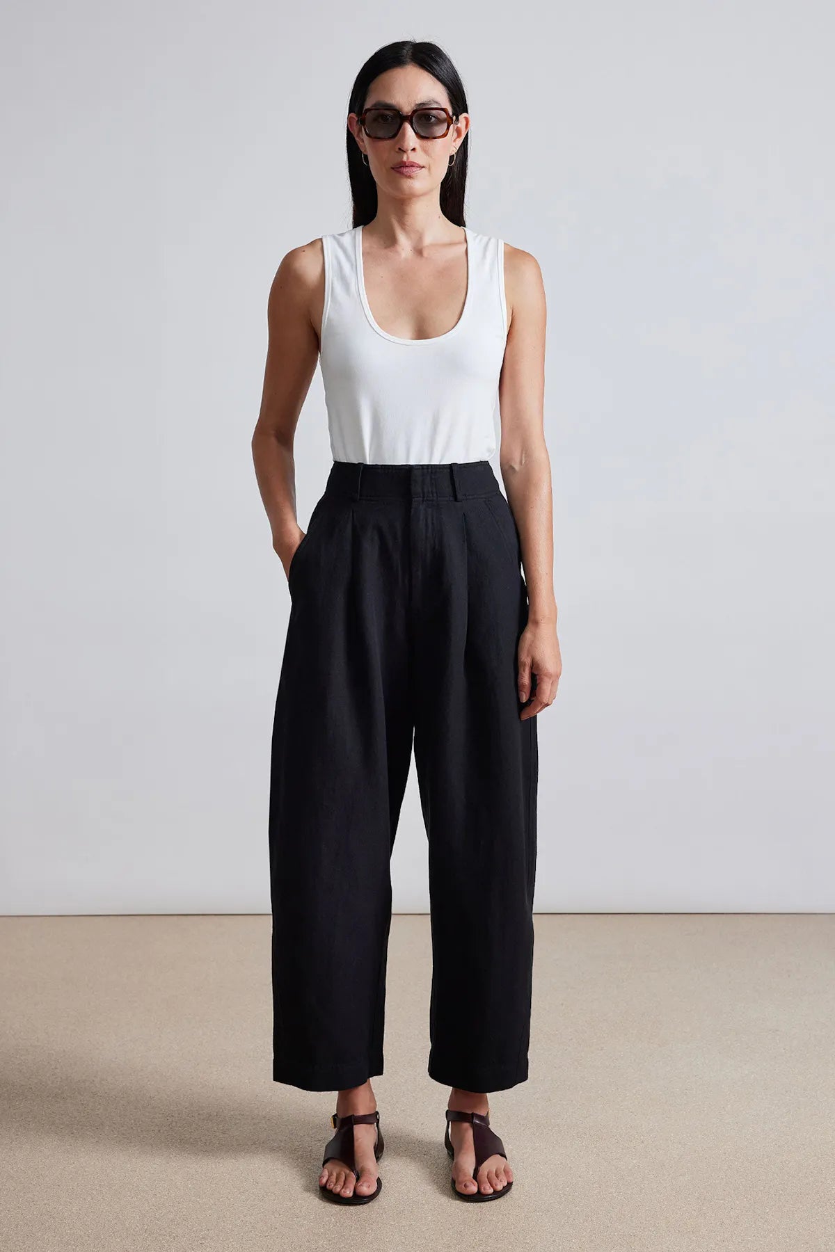 Bari crop trouser - Black