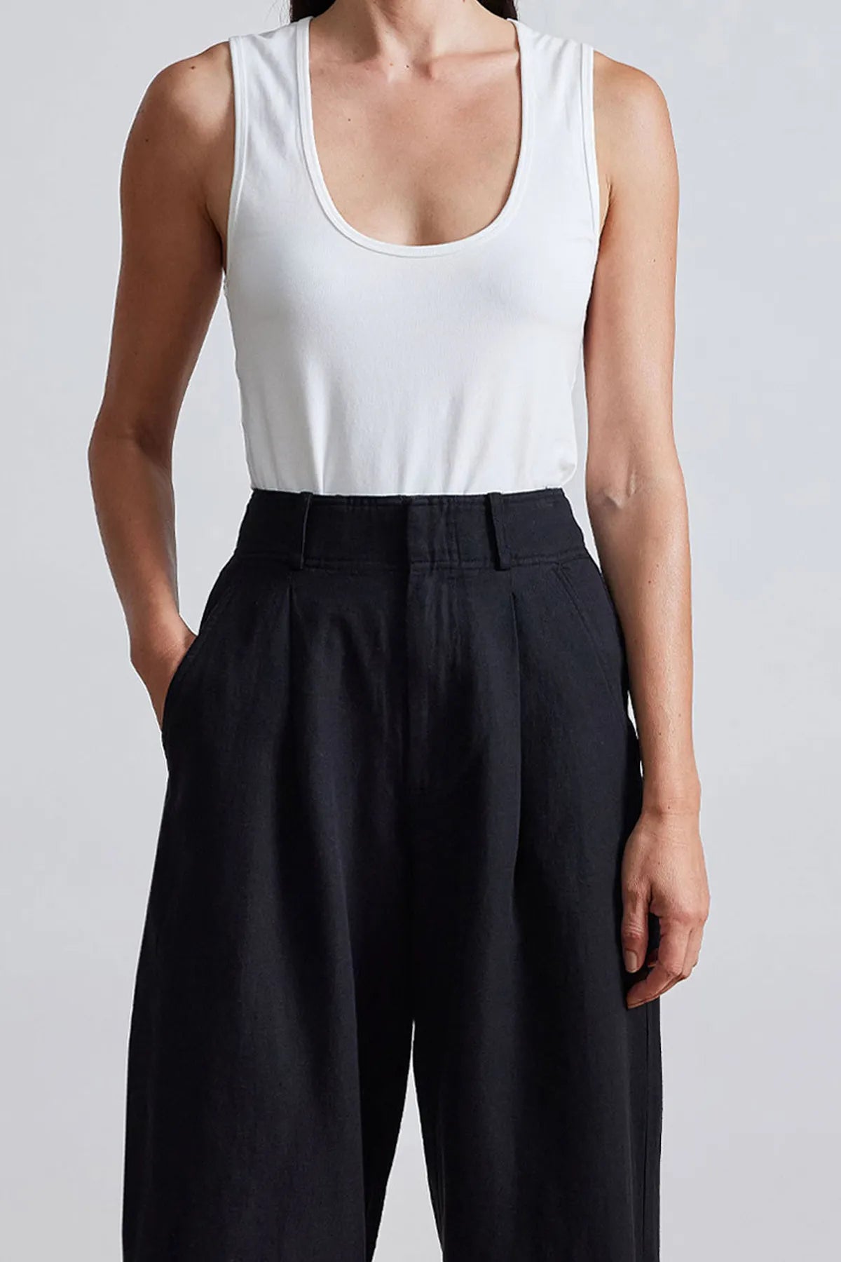Bari crop trouser - Black
