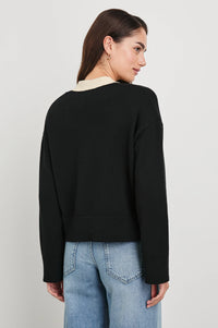 Geneva cardigan - black/ivory