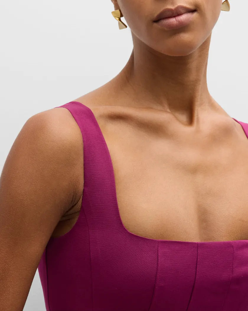 Portrait dress - Syrah