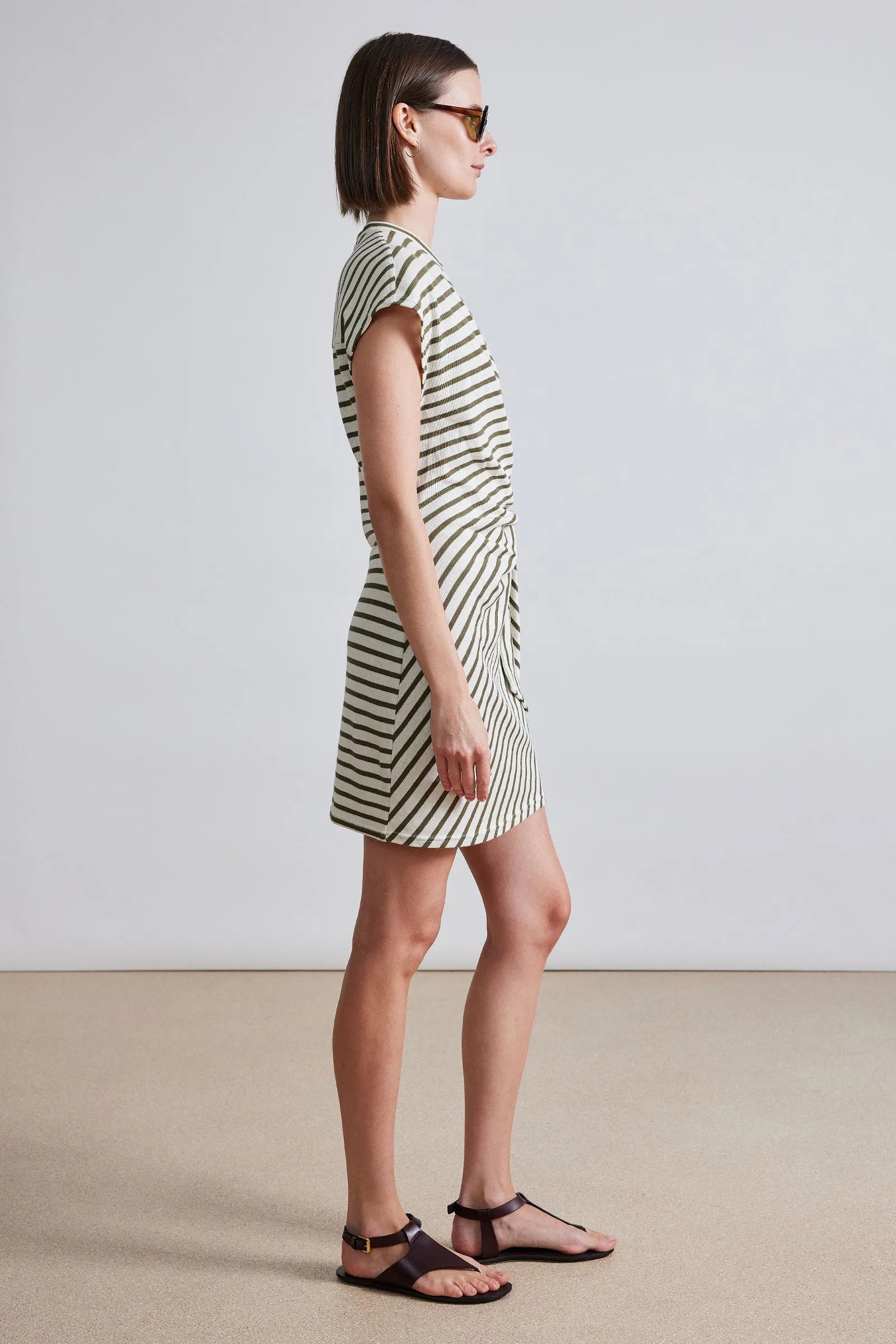 Nina mini dress- Cream & Olive
