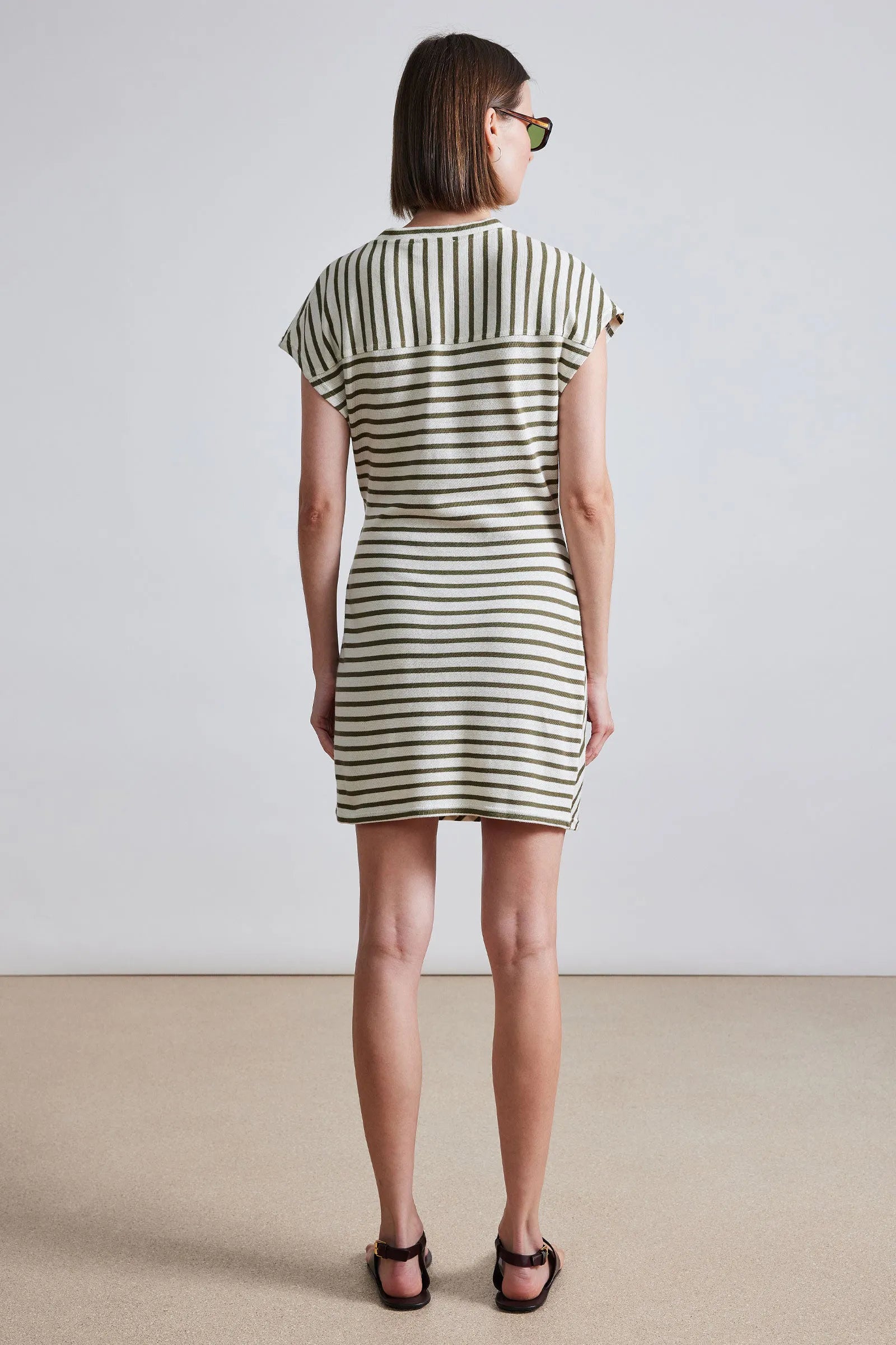 Nina mini dress- Cream & Olive