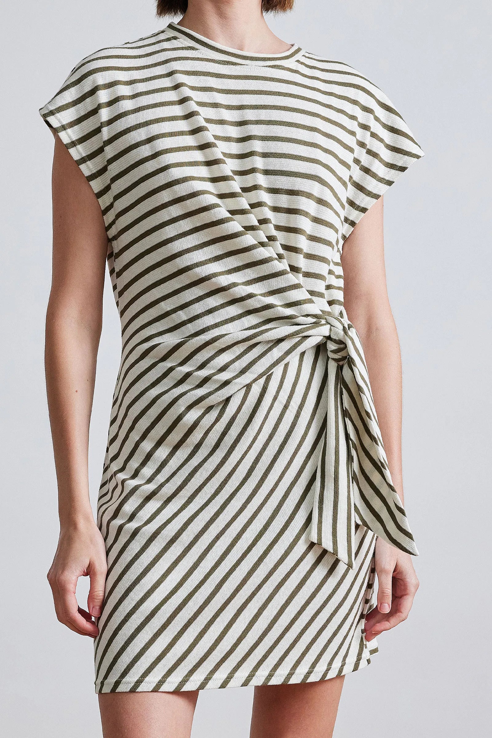 Nina mini dress- Cream & Olive