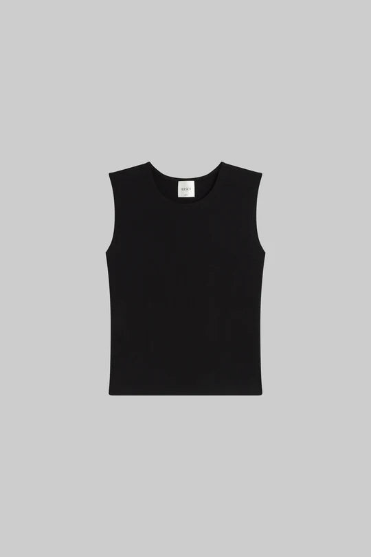 Julien sleeveless crew -- black