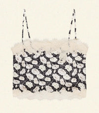 Loure top - Noir Fleurs