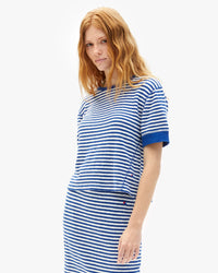 Le Bateau tee - cobalt & cream stripe