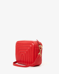 Midi Sac - Nappa Channel Rouge
