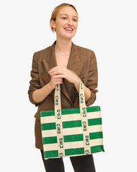 Noémie cavas tote- Palm Green