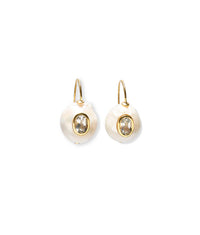 Pearl Pablo earrings- green amethyst