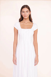 Short sleeve Wells dress- White