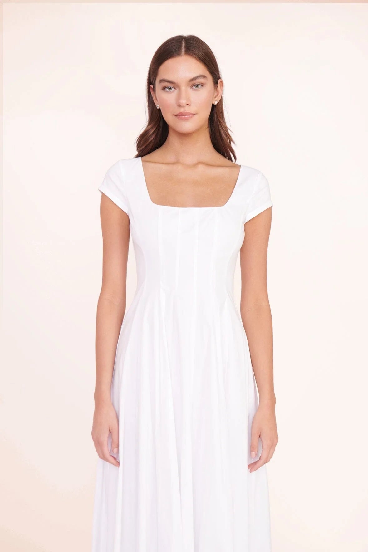 Short sleeve Wells dress- White