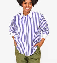 Suzette Shirt - Royal/white