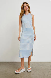 The tank dress- Chambray blue stripe