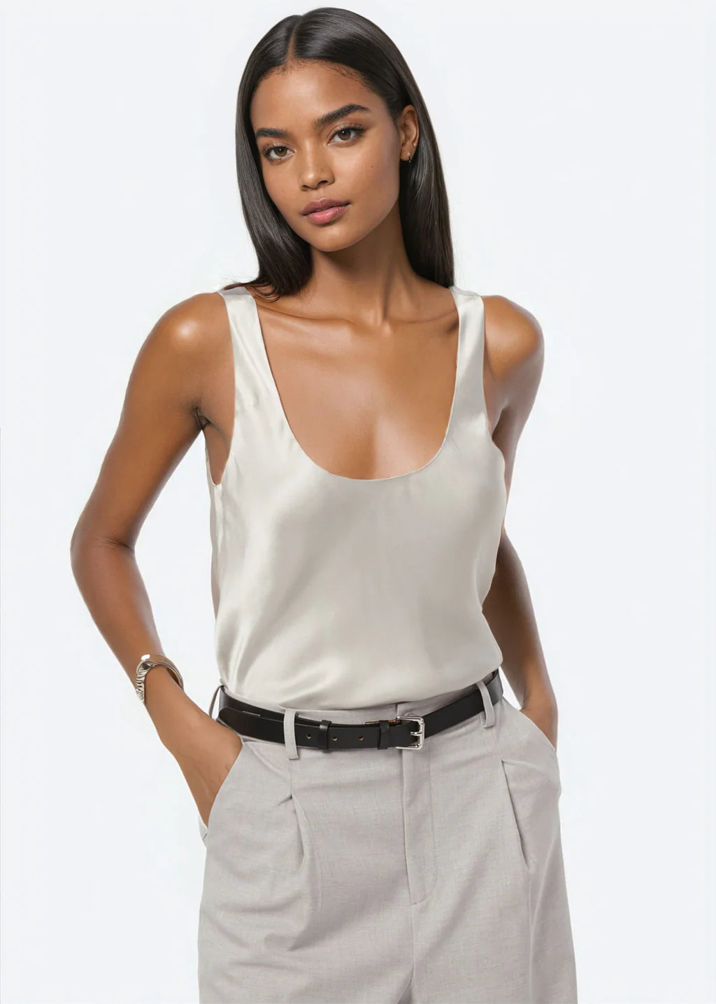 Andressa silk cami - Haze