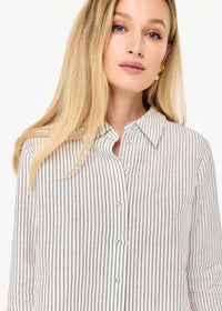 Monty linen top - double stripe