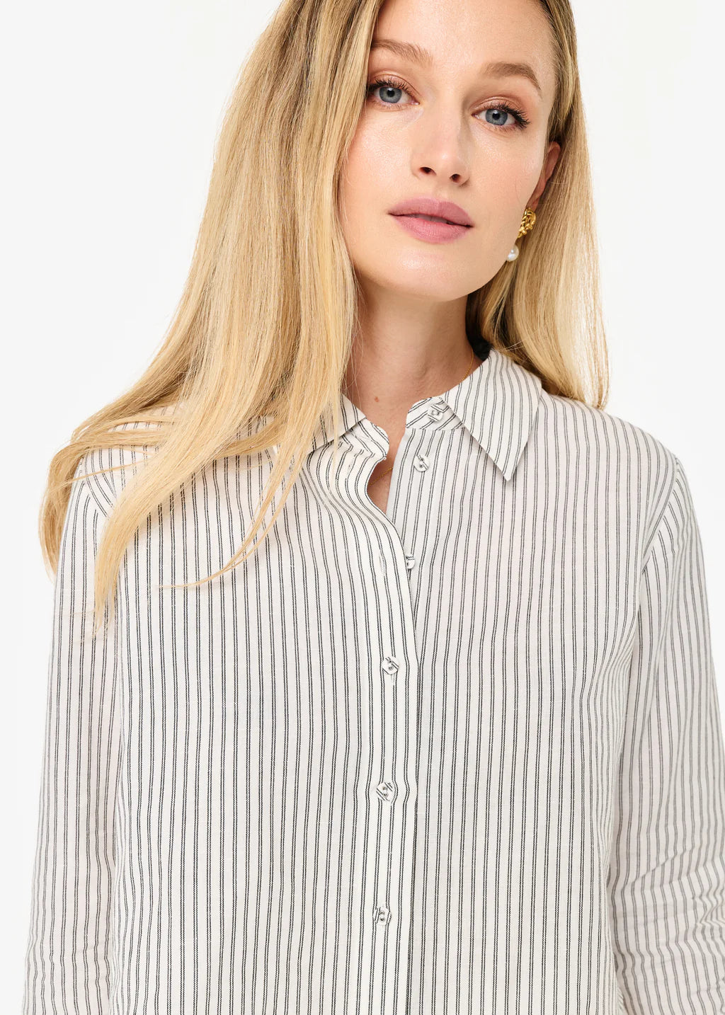 Monty linen top - double stripe