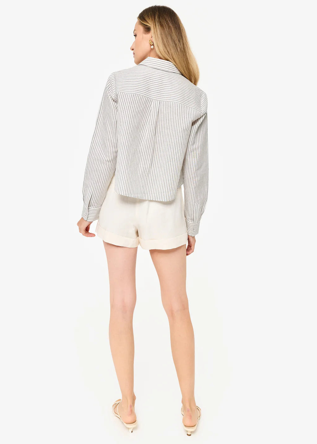 Monty linen top - double stripe