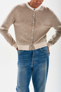 cashmere contrast cardigan