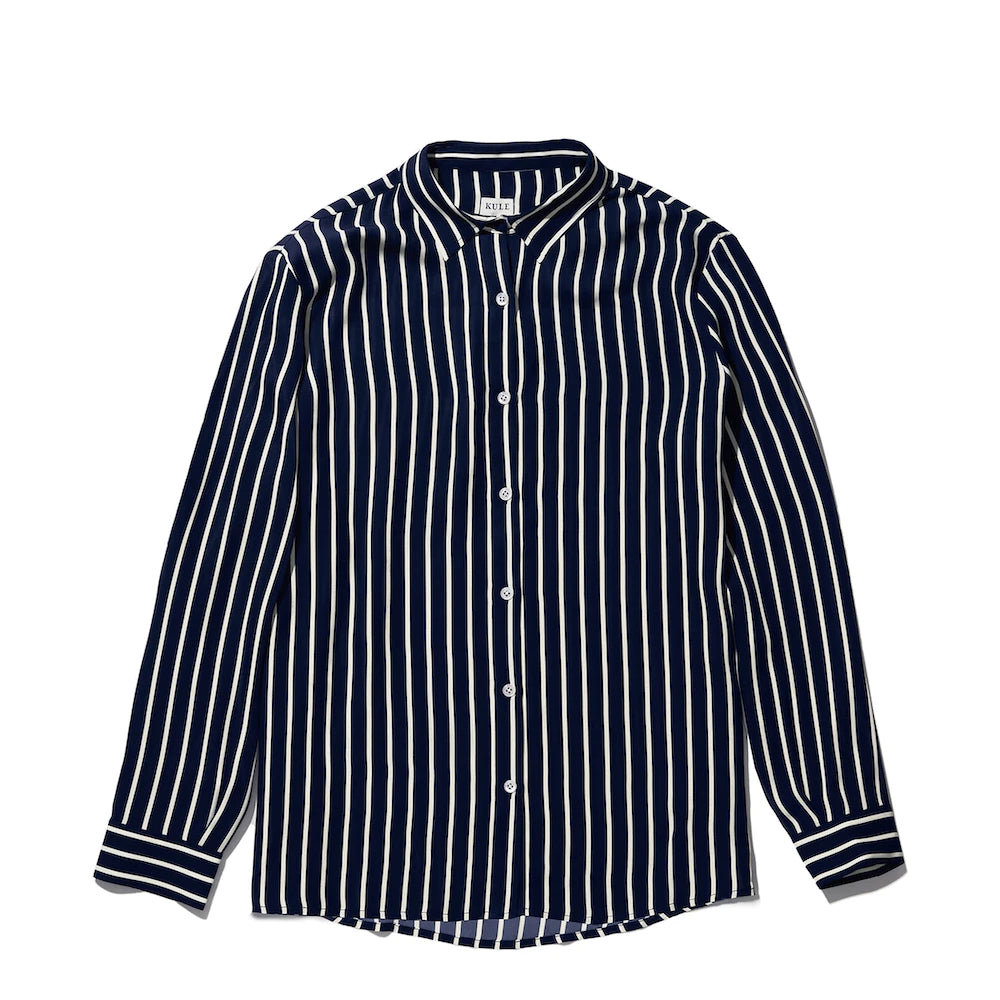 The silk Ponza - navy & cream