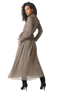 Ines dress- lattice tile